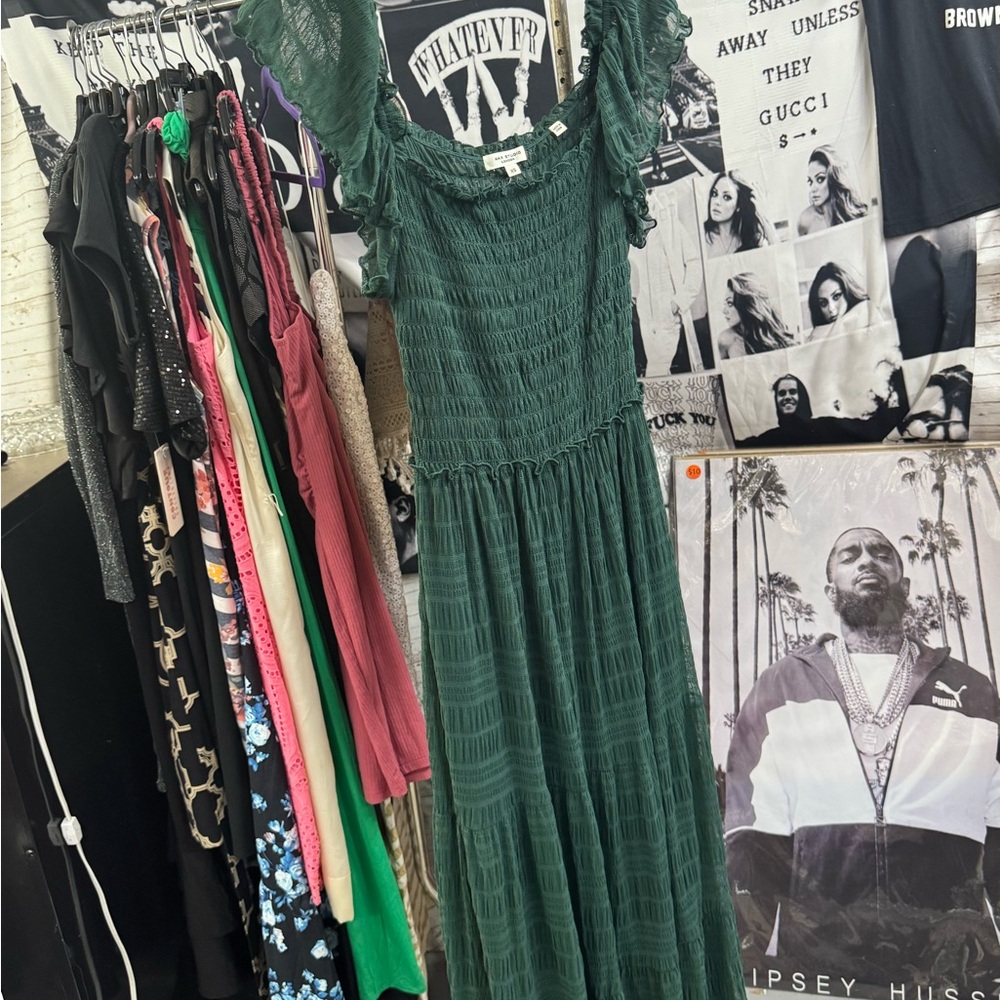 Max Studio Forest Green Maxi Dress